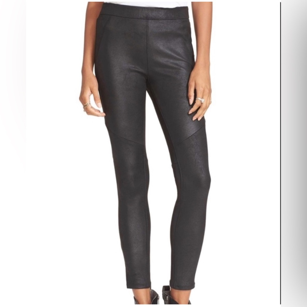 Free People Never Let You Go Faux Leather Skinny Leggings Size 0 EC